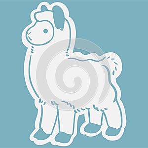 Llama vector eps Hand drawn, Vector, Eps, Logo, Icon, silhouette Illustration by crafteroks for different uses.