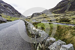 The Llanberis Pass and the A4086 Road, Snowdonia