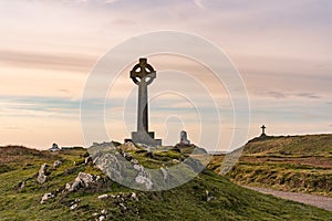 The Llanddwyn island lighthouse, Twr Mawr at Ynys Llanddwyn on Anglesey, North Wales