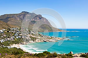 Llandudno beach and seaside town of Cape Town