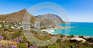 Llandudno beach and seaside town of Cape Town