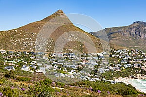 Llandudno beach and seaside town of Cape Town