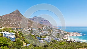 Llandudno suburb and beach view in Cape Town