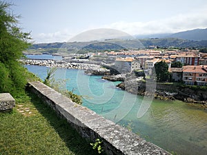 Llanes , asturias, spain enters the village from the sea
