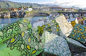 Llanes painted cubes photo