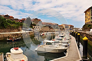 Llanes pleasure harbour, Asturias, Spain