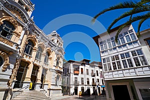 Llanes post office correos building in Asturias Spain photo