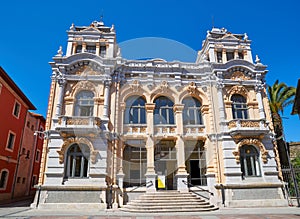 Llanes post office correos building in Asturias Spain photo