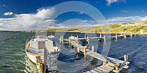 llaut on wooden dock