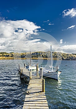 llaut on wooden dock