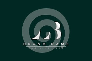 LLB abstract letter logo design