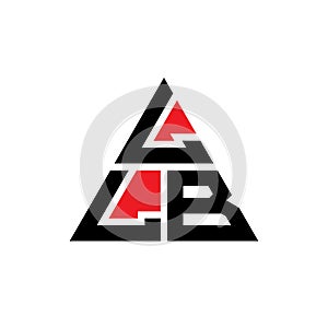 LLB triangle letter logo design with triangle shape. LLB triangle logo design monogram. LLB triangle vector logo template with red