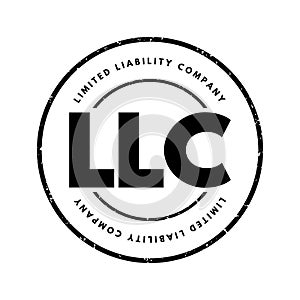 LLC - Limited Liability Company acronym, business concept background