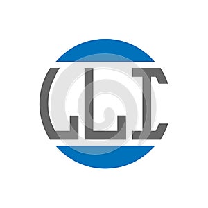LLI letter logo design on white background. LLI creative initials circle logo concept. LLI letter design