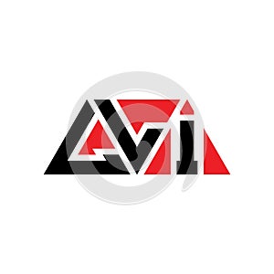 LLI triangle letter logo design with triangle shape. LLI triangle logo design monogram. LLI triangle vector logo template with red