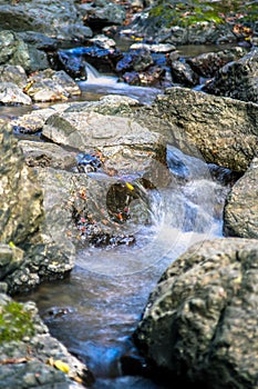 The Llittle waterfall in the Minoo park, Osaka, Japan