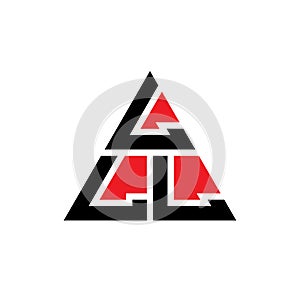 LLL triangle letter logo design with triangle shape. LLL triangle logo design monogram. LLL triangle vector logo template with red photo