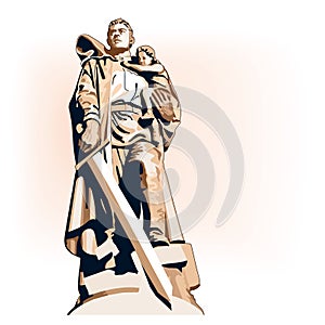 Soviet liberator warrior monument photo