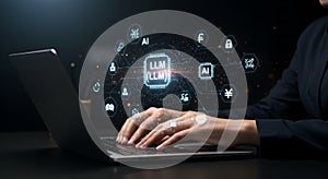 Llm large language model ai artificial intelligence machine learning deep learning technology concept