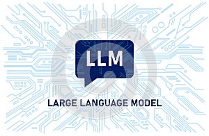 LLM Large language model AI artificial intelligence technology concept