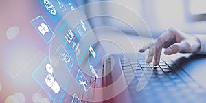 LLM Large Language Model Technology and Artificial Intelligence Applications on a Virtual Interface