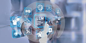 LLM Large Language Model Technology and Artificial Intelligence Applications on a Virtual Interface