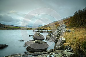 Llnnau Mymbyr, near Snowdonia, surrounded by mountains