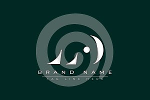 LLO abstract letter logo design