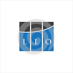 LLO letter logo design on WHITE background. LLO creative initials letter logo concept. LLO letter design