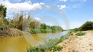 Llobregat River in the Delta del Llobregat