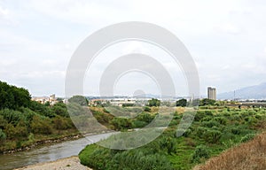 Llobregat river passing through Martorell