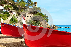 Lloret de Mar Castell Plaja at Sa Caleta beach photo