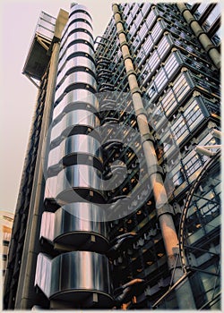 Lloyd's Building, constructed on the fotmer cite of East India house, City, London