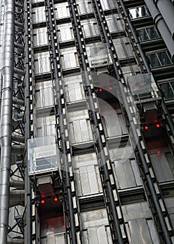 Lloyds Building Elevators, London, United Kingdom