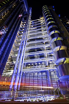 Lloys building at night