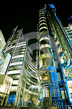 Lloys building at night