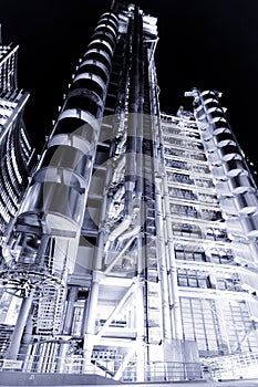 Lloys building at night