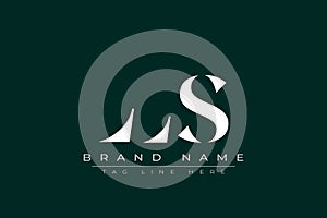 LLS abstract letter logo design