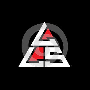 LLS triangle letter logo design with triangle shape. LLS triangle logo design monogram. LLS triangle vector logo template with red