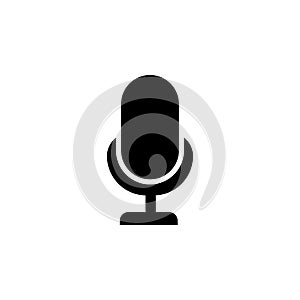 llustration of Mic sign. Karaoke microphone icon. Mic vector icon. Microphone vector icon. Broadcast mic sign. EPS 10 flat symbol