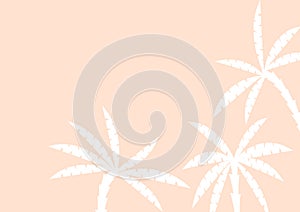 llustrative background, With peach colors and palm trees photo