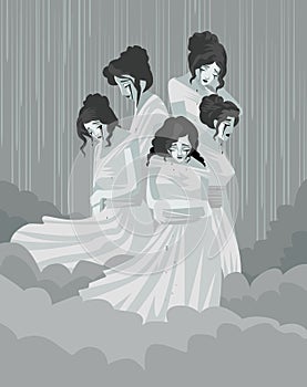 Hyades rain makers sisters nymphs greek mythology tale photo