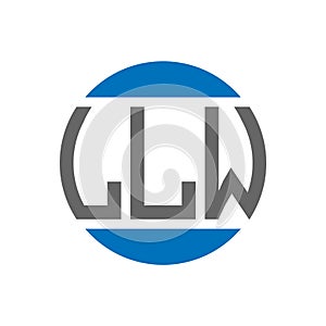 LLW letter logo design on white background. LLW creative initials circle logo concept. LLW letter design