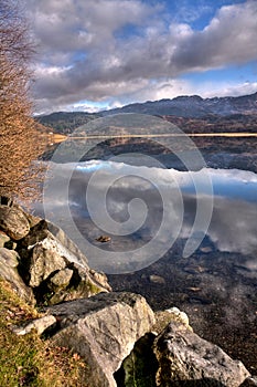 Llyn Dinas reflections