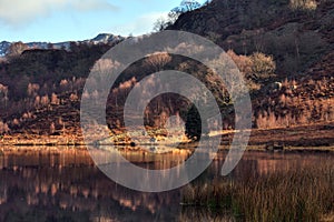 Llyn Dinas reflections photo