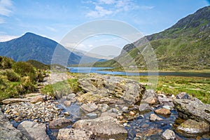 Llyn Idwal is a small lake that lies within Cwm Idwal in the Glyderau mountains of Snowdonia.