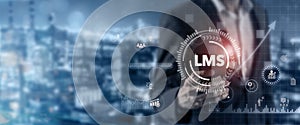 LMS - Learning Management System concept. Online learning platform.