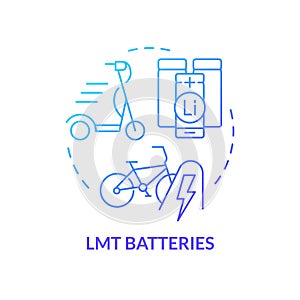 LMT batteries blue gradient concept icon