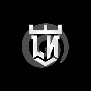 LN Logo Letter Castle Shape Style photo