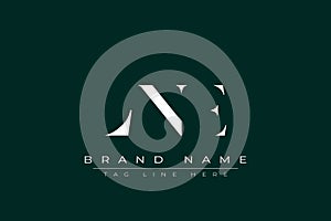 LNE abstract letter logo design